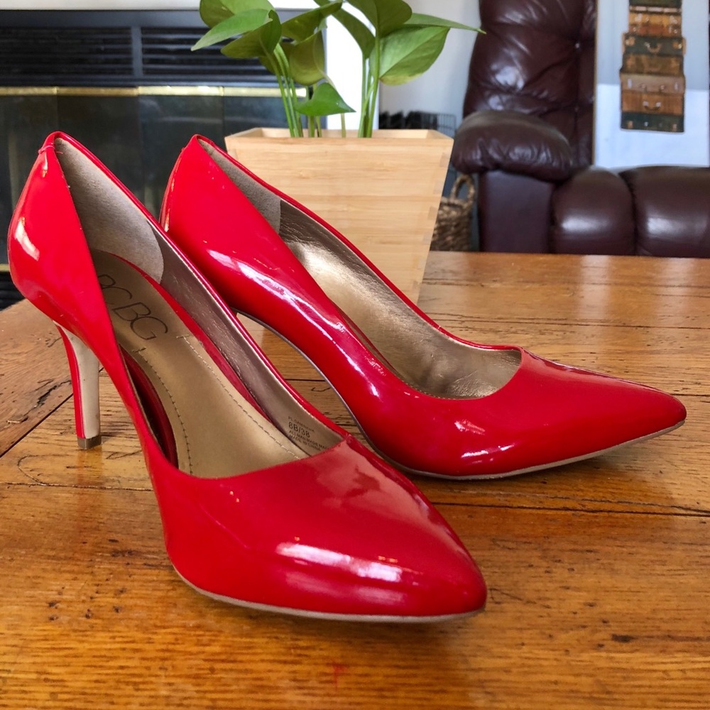 Candy Apple Red BCBG Pumps Size 8